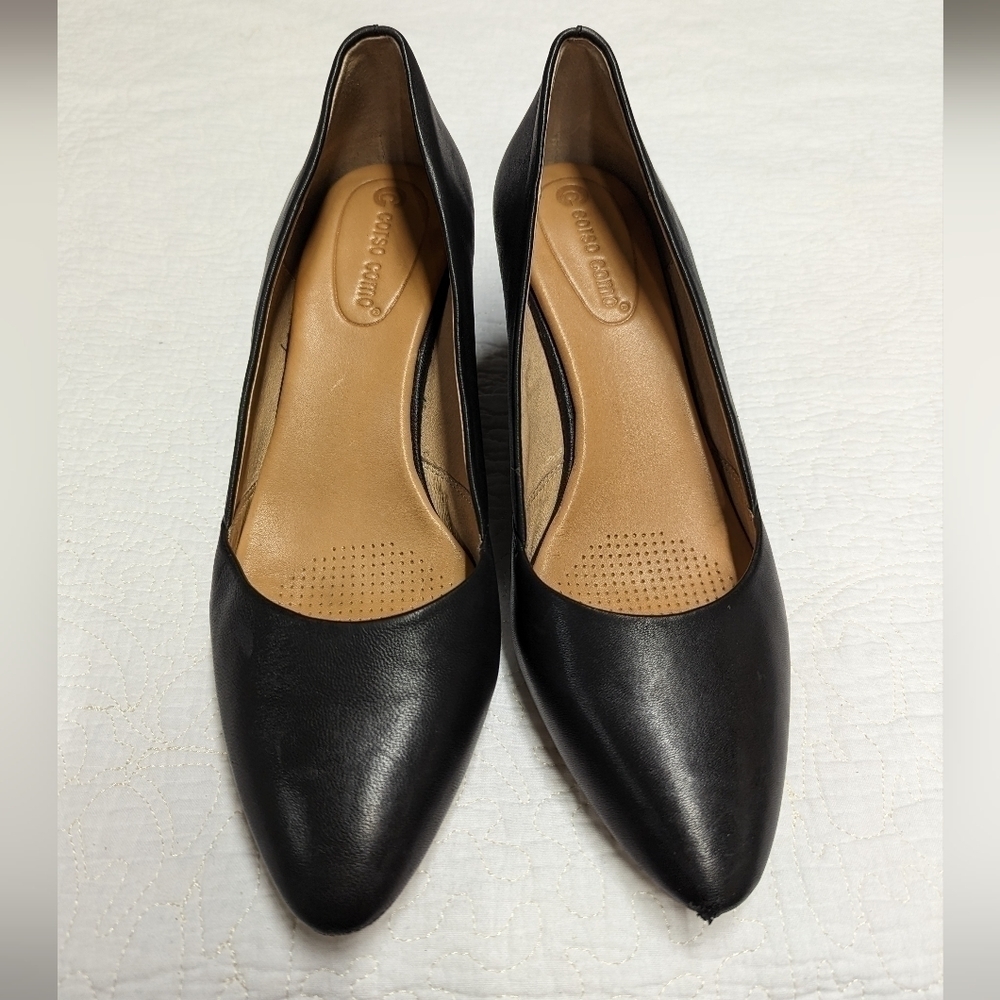 CORSO Como Black Wedge Office Shoes 9